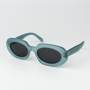 Celine 3 DOTS Men Sunglasses Green Grey Geometric CL40276U 93N BRAND NEW